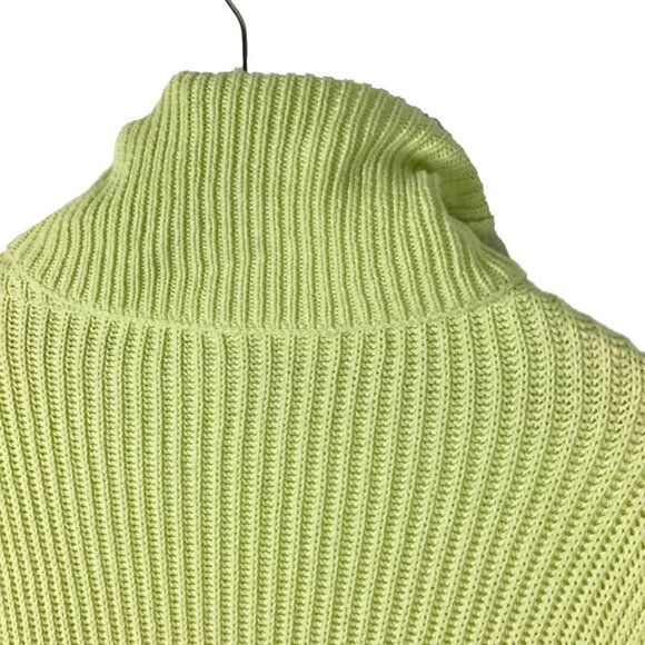 Free People Layer Cake Key Lime Green Turtleneck Knit Sweater - Picture 7 of 10
